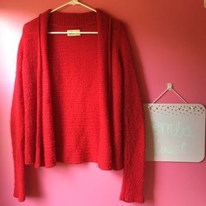 Red Hollister Cardigan